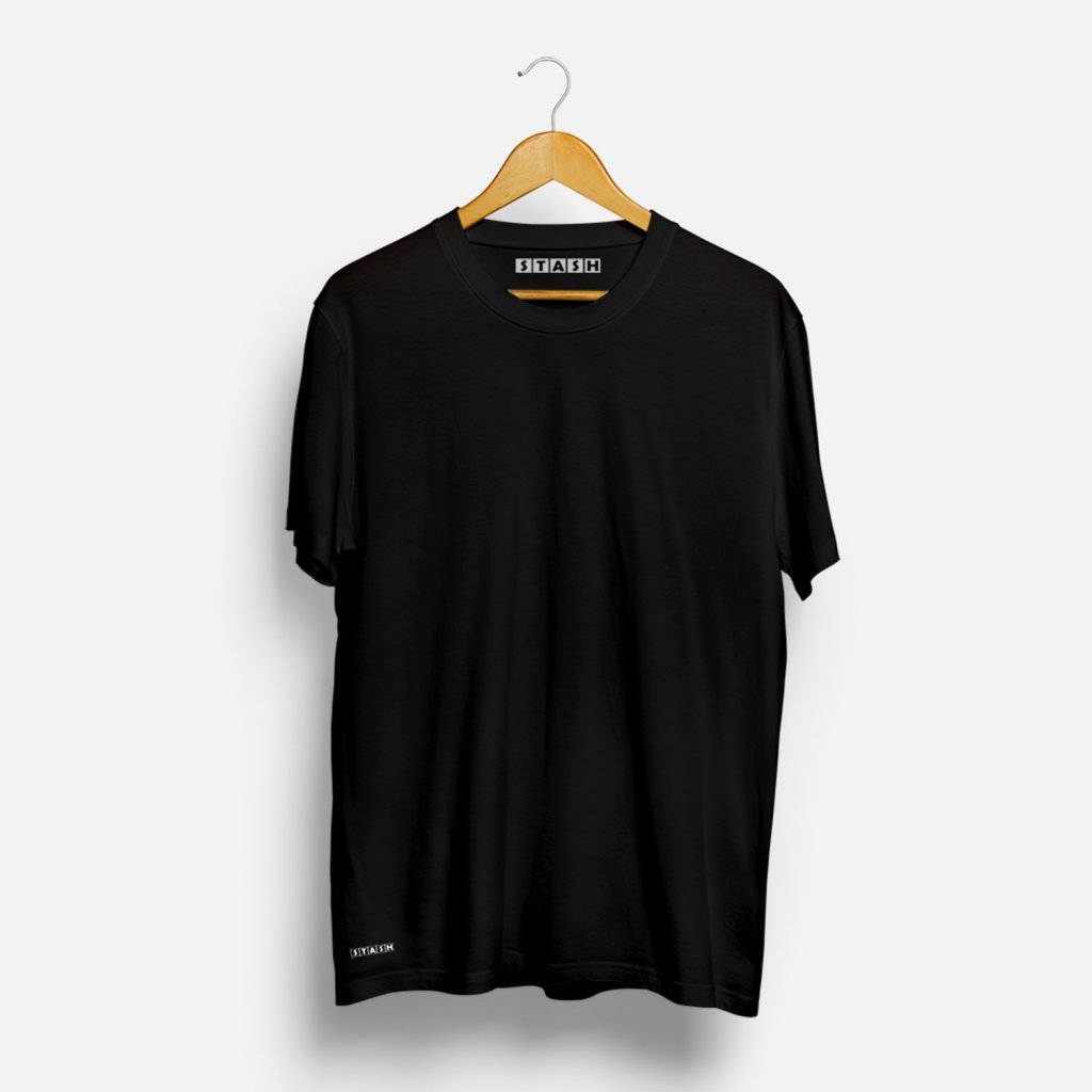 black plain tshirt for women