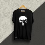 Punisher Black Half Sleeve Tshirt