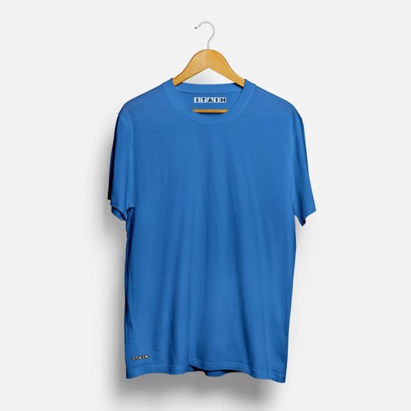 Solid Blue Unisex Plain Tshirt